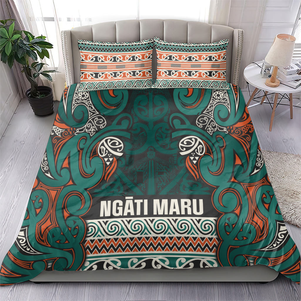 Aotearoa Iwi Ngāti Maru Taranaki Bedding Set Maori Wharenui House Tribal Pattern LT9 - Polynesian Pride