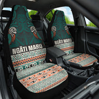 Aotearoa Iwi Ngāti Maru Taranaki Car Seat Cover Maori Wharenui House Tribal Pattern LT9 One Size Deep Teal - Polynesian Pride