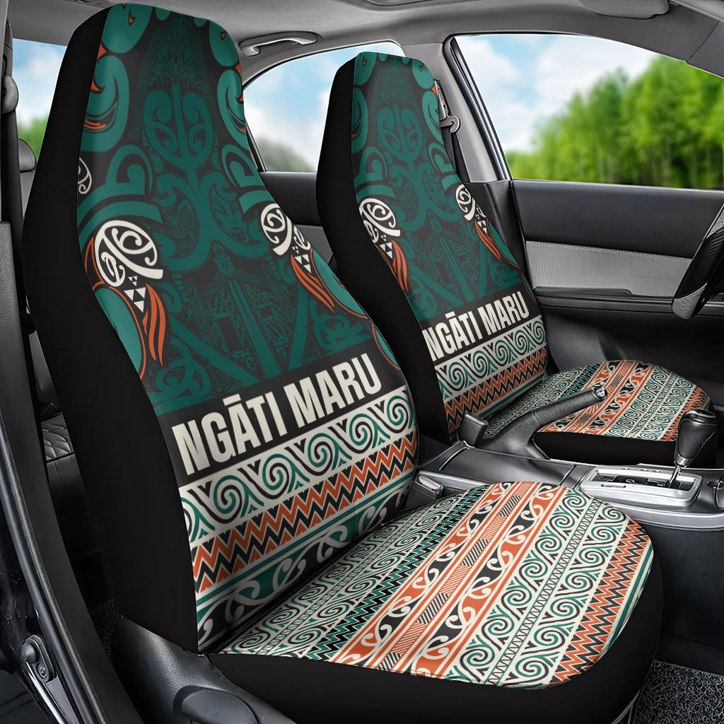 Aotearoa Iwi Ngāti Maru Taranaki Car Seat Cover Maori Wharenui House Tribal Pattern LT9 - Polynesian Pride