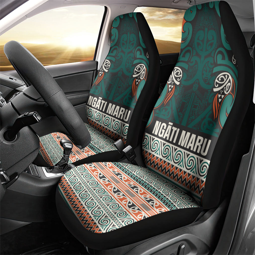 Aotearoa Iwi Ngāti Maru Taranaki Car Seat Cover Maori Wharenui House Tribal Pattern LT9 - Polynesian Pride
