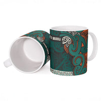 Aotearoa Iwi Ngāti Maru Taranaki Ceramic Mug Maori Wharenui House Tribal Pattern LT9 - Polynesian Pride