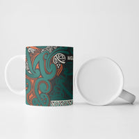 Aotearoa Iwi Ngāti Maru Taranaki Ceramic Mug Maori Wharenui House Tribal Pattern LT9 - Polynesian Pride