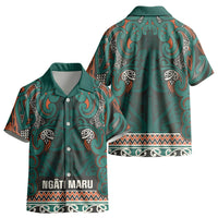 Aotearoa Iwi Ngāti Maru Taranaki Kid Hawaiian Shirt Maori Wharenui House Tribal Pattern LT9 - Polynesian Pride