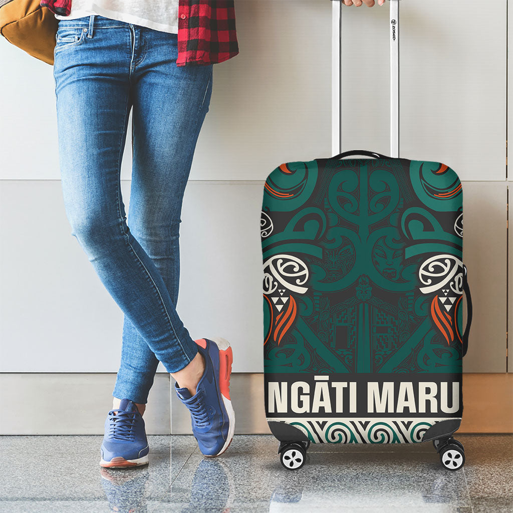 Aotearoa Iwi Ngāti Maru Taranaki Luggage Cover Maori Wharenui House Tribal Pattern LT9 - Polynesian Pride
