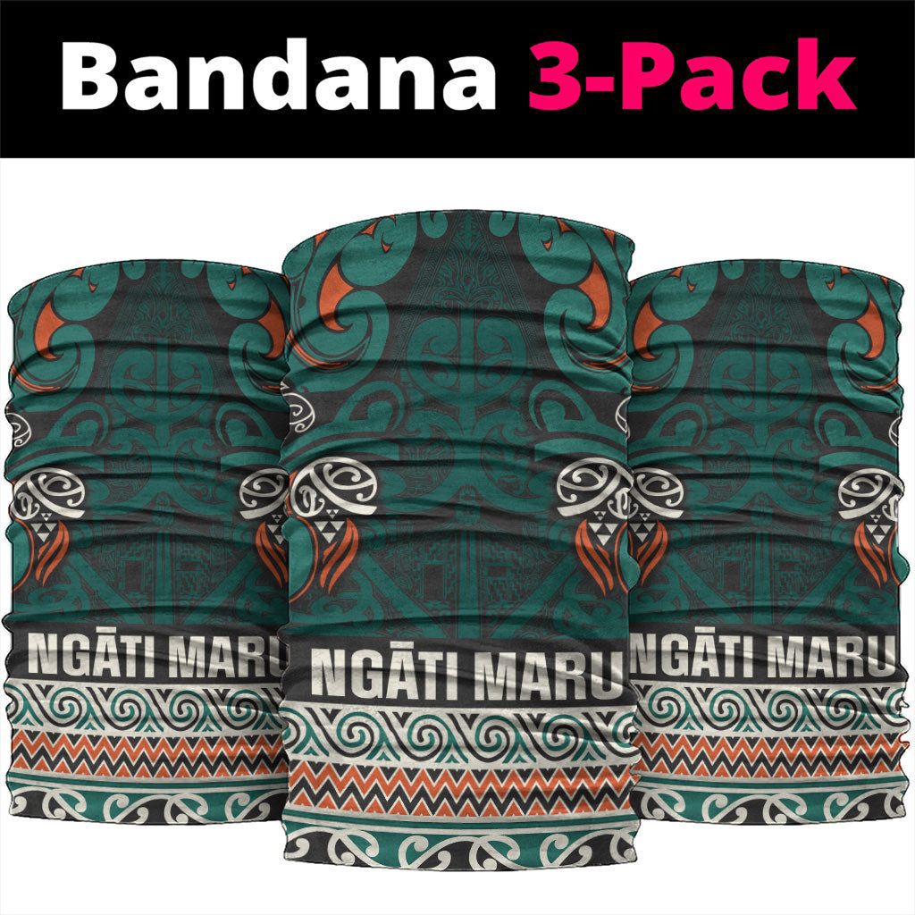 Aotearoa Iwi Ngāti Maru Taranaki Neck Gaiter Maori Wharenui House Tribal Pattern LT9 package One Size: 25*50cm Deep Teal - Polynesian Pride