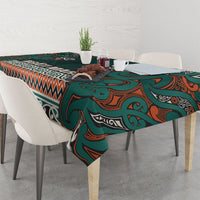 Aotearoa Iwi Ngāti Maru Taranaki Tablecloth Maori Wharenui House Tribal Pattern LT9 - Polynesian Pride