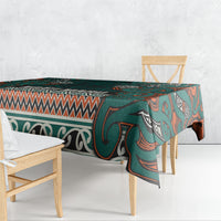 Aotearoa Iwi Ngāti Maru Taranaki Tablecloth Maori Wharenui House Tribal Pattern LT9 - Polynesian Pride