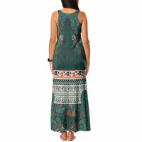 Aotearoa Iwi Ngāti Maru Taranaki Tank Maxi Dress Maori Wharenui House Tribal Pattern LT9 - Polynesian Pride