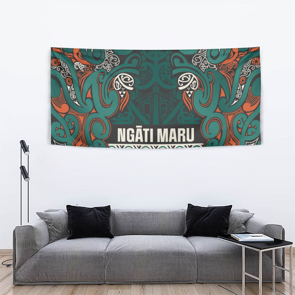 Aotearoa Iwi Ngāti Maru Taranaki Tapestry Maori Wharenui House Tribal Pattern LT9 - Polynesian Pride