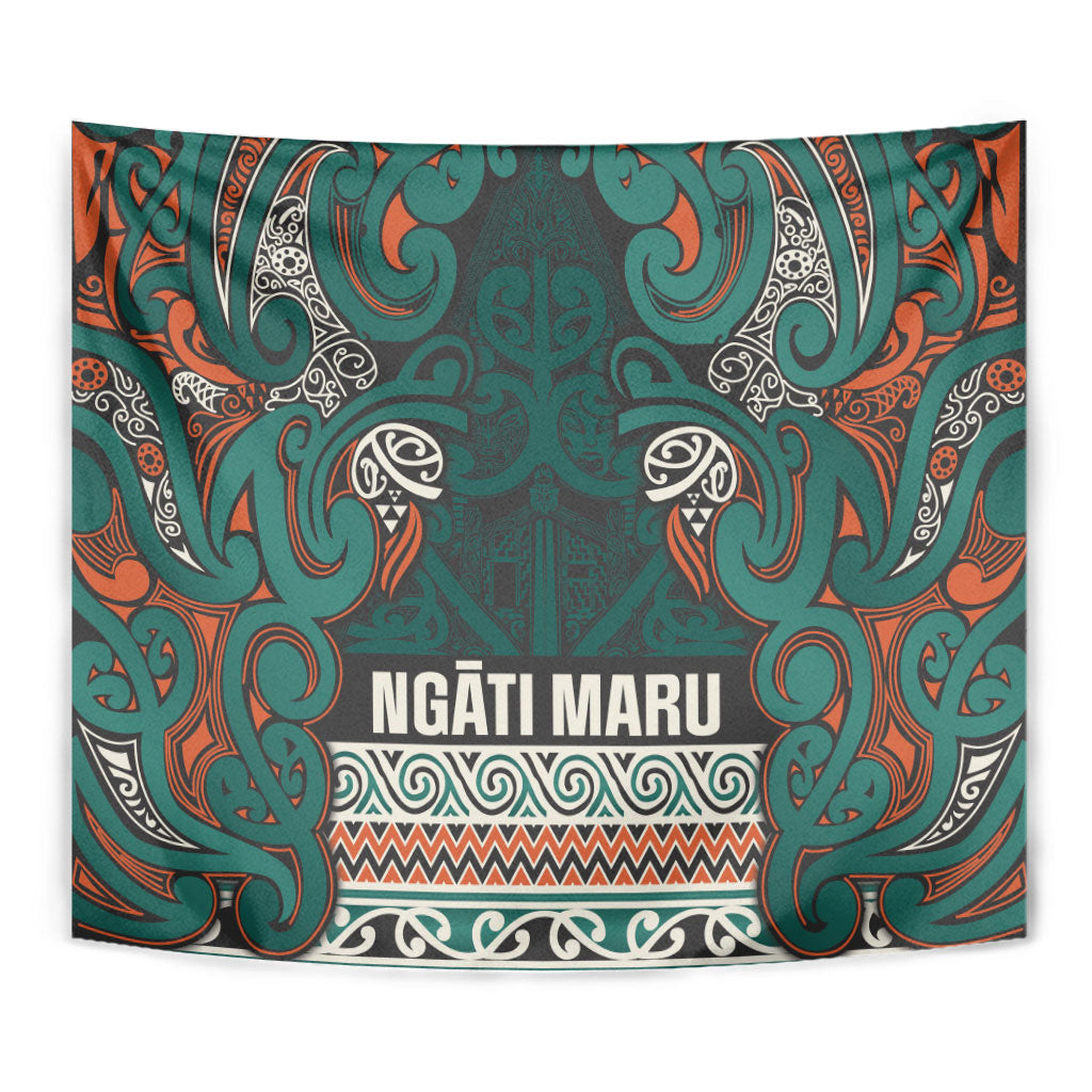Aotearoa Iwi Ngāti Maru Taranaki Tapestry Maori Wharenui House Tribal Pattern LT9 - Polynesian Pride