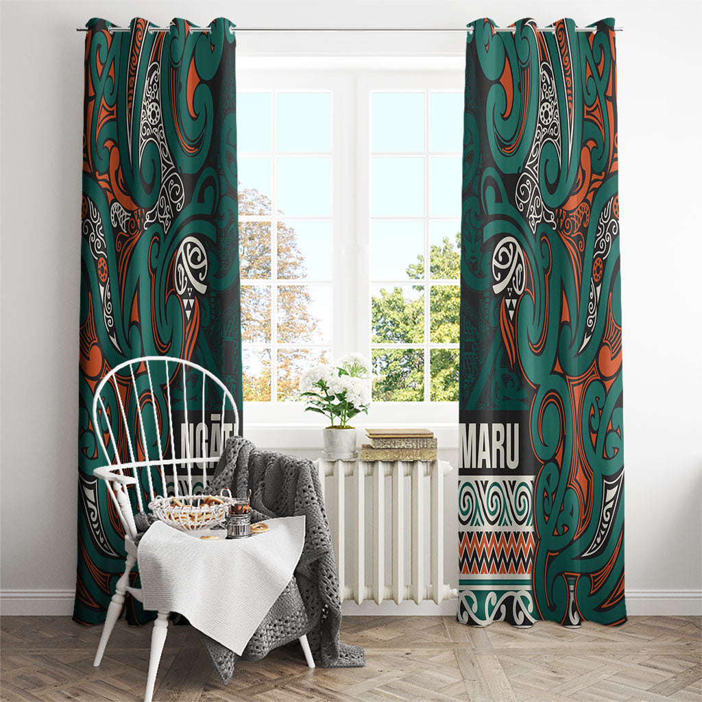 Aotearoa Iwi Ngāti Maru Taranaki Window Curtain Maori Wharenui House Tribal Pattern LT9 - Polynesian Pride