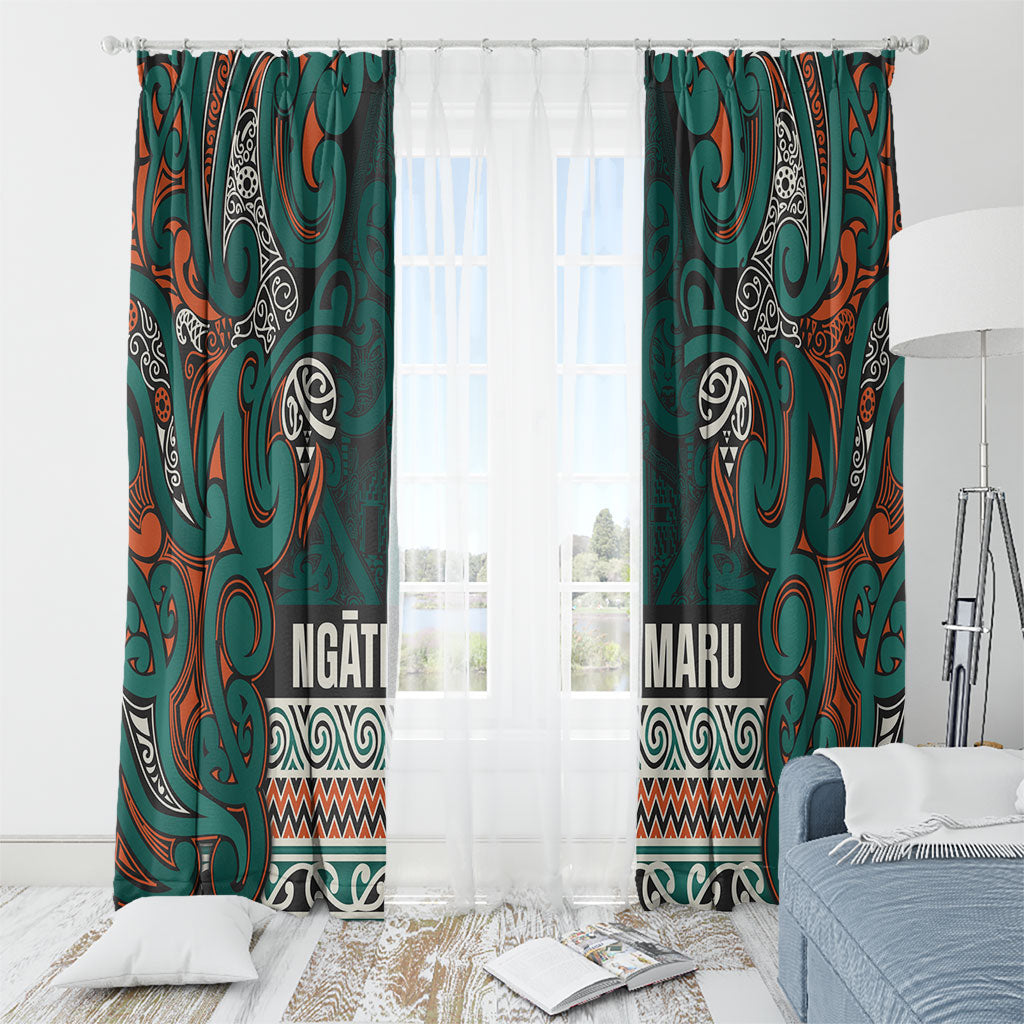 Aotearoa Iwi Ngāti Maru Taranaki Window Curtain Maori Wharenui House Tribal Pattern LT9 - Polynesian Pride