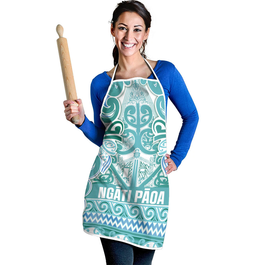 Aotearoa Iwi Ngati Paoa Apron Maori Wharenui House Tribal Pattern LT9 - Polynesian Pride