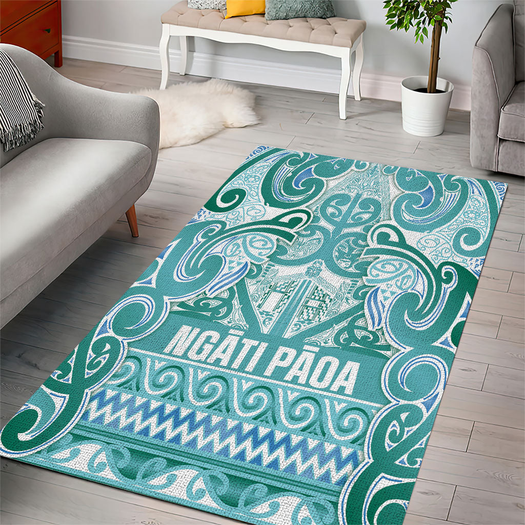 Aotearoa Iwi Ngati Paoa Area Rug Maori Wharenui House Tribal Pattern LT9 - Polynesian Pride