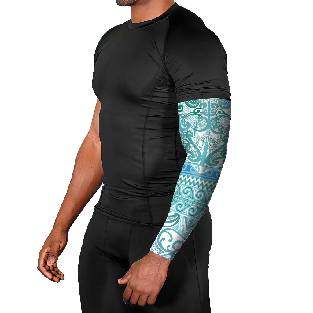 Aotearoa Iwi Ngati Paoa Arm Sleeves Maori Wharenui House Tribal Pattern LT9 - Polynesian Pride