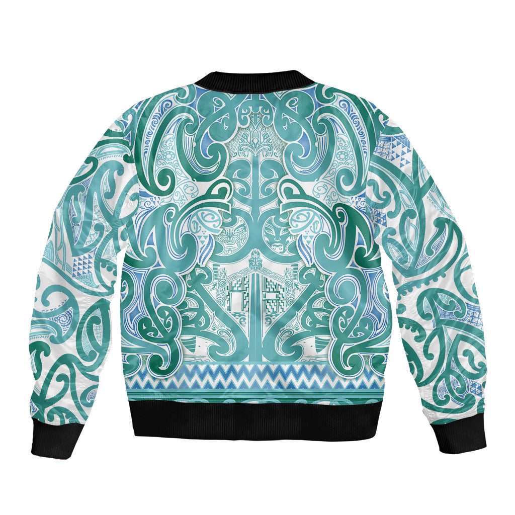 Aotearoa Iwi Ngati Paoa Bomber Jacket Maori Wharenui House Tribal Pattern LT9 - Polynesian Pride