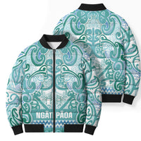 Aotearoa Iwi Ngati Paoa Bomber Puffer Jacket Maori Wharenui House Tribal Pattern LT9 - Polynesian Pride