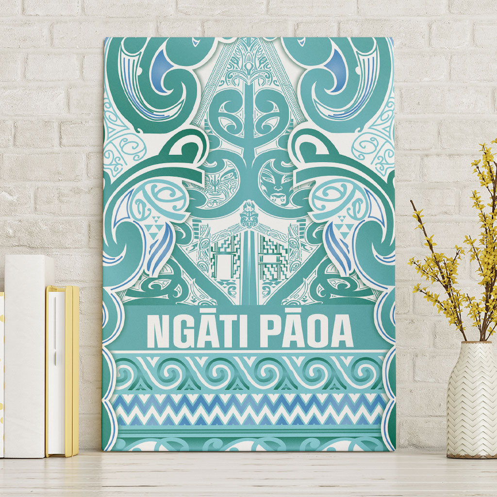 Aotearoa Iwi Ngati Paoa Canvas Wall Art Maori Wharenui House Tribal Pattern