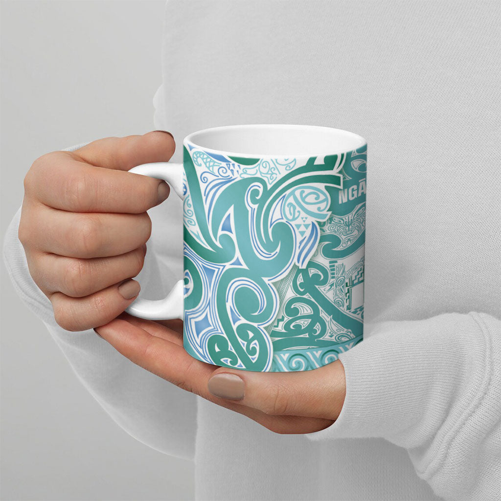 Aotearoa Iwi Ngati Paoa Ceramic Mug Maori Wharenui House Tribal Pattern LT9 - Polynesian Pride