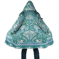 Aotearoa Iwi Ngati Paoa Cloak Maori Wharenui House Tribal Pattern LT9 Unisex Turquoise - Polynesian Pride