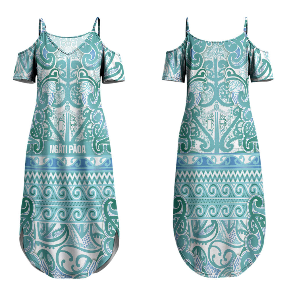 Aotearoa Iwi Ngati Paoa Couples Matching Summer Maxi Dress and Hawaiian Shirt Maori Wharenui House Tribal Pattern LT9 - Polynesian Pride