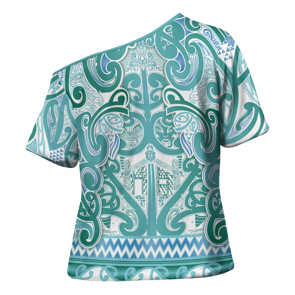 Aotearoa Iwi Ngati Paoa Cross Shoulder Shirt Maori Wharenui House Tribal Pattern LT9 - Polynesian Pride