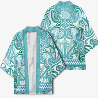 Aotearoa Iwi Ngati Paoa Kimono Maori Wharenui House Tribal Pattern LT9 - Polynesian Pride