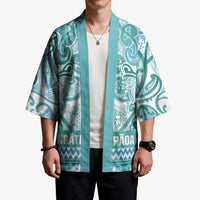 Aotearoa Iwi Ngati Paoa Kimono Maori Wharenui House Tribal Pattern LT9 - Polynesian Pride