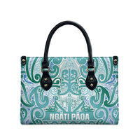 Aotearoa Iwi Ngati Paoa Leather Bag Maori Wharenui House Tribal Pattern LT9 - Polynesian Pride