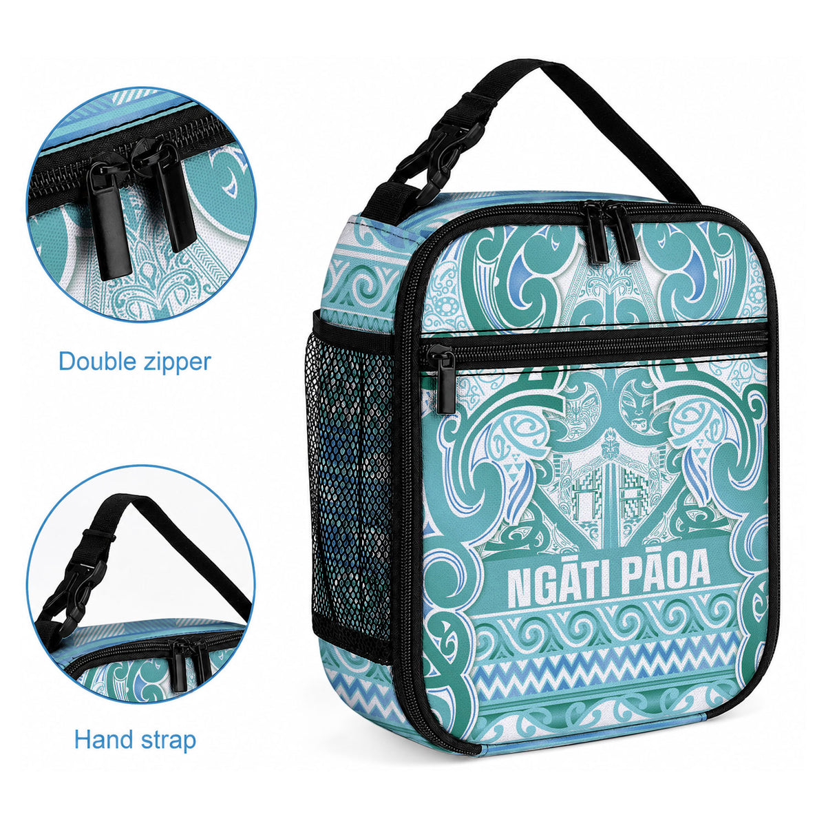 Aotearoa Iwi Ngati Paoa Lunch Bag Maori Wharenui House Tribal Pattern
