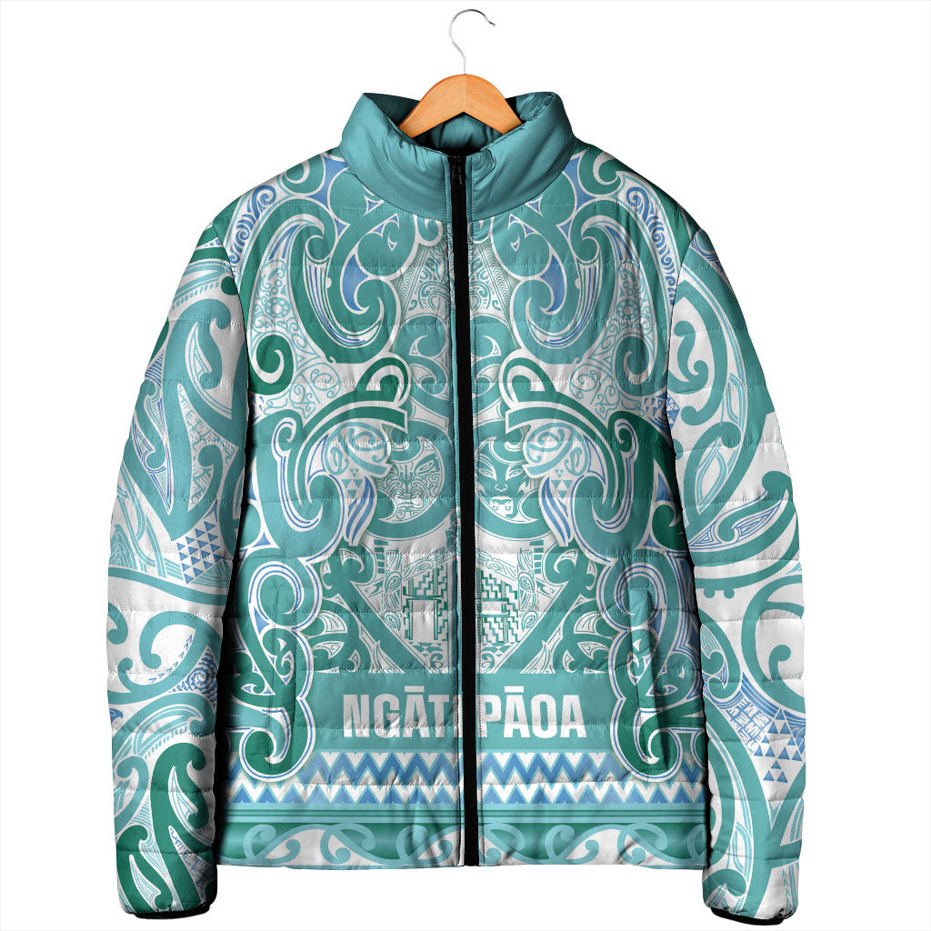 Aotearoa Iwi Ngati Paoa Padded Jacket Maori Wharenui House Tribal Pattern LT9 - Polynesian Pride