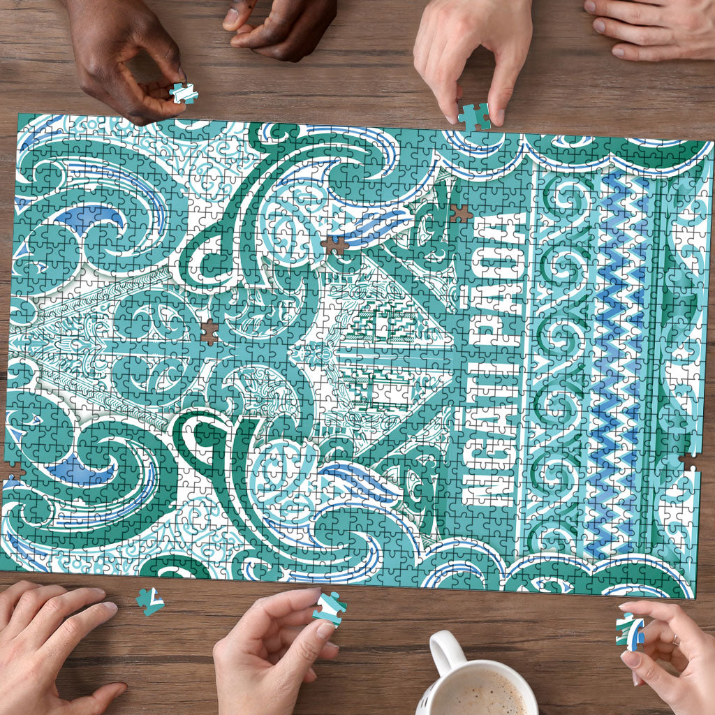 Aotearoa Iwi Ngati Paoa Puzzle Maori Wharenui House Tribal Pattern LT9 - Polynesian Pride