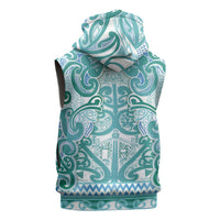 Aotearoa Iwi Ngati Paoa Sleeveless Zip Hoodie Maori Wharenui House Tribal Pattern LT9 - Polynesian Pride