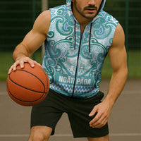 Aotearoa Iwi Ngati Paoa Sleeveless Zip Hoodie Maori Wharenui House Tribal Pattern LT9 - Polynesian Pride