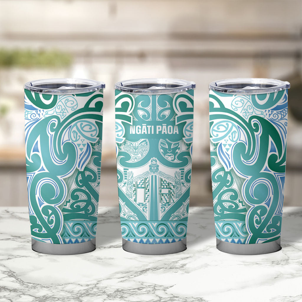 Aotearoa Iwi Ngati Paoa Tumbler Cup Maori Wharenui House Tribal Pattern LT9 - Polynesian Pride