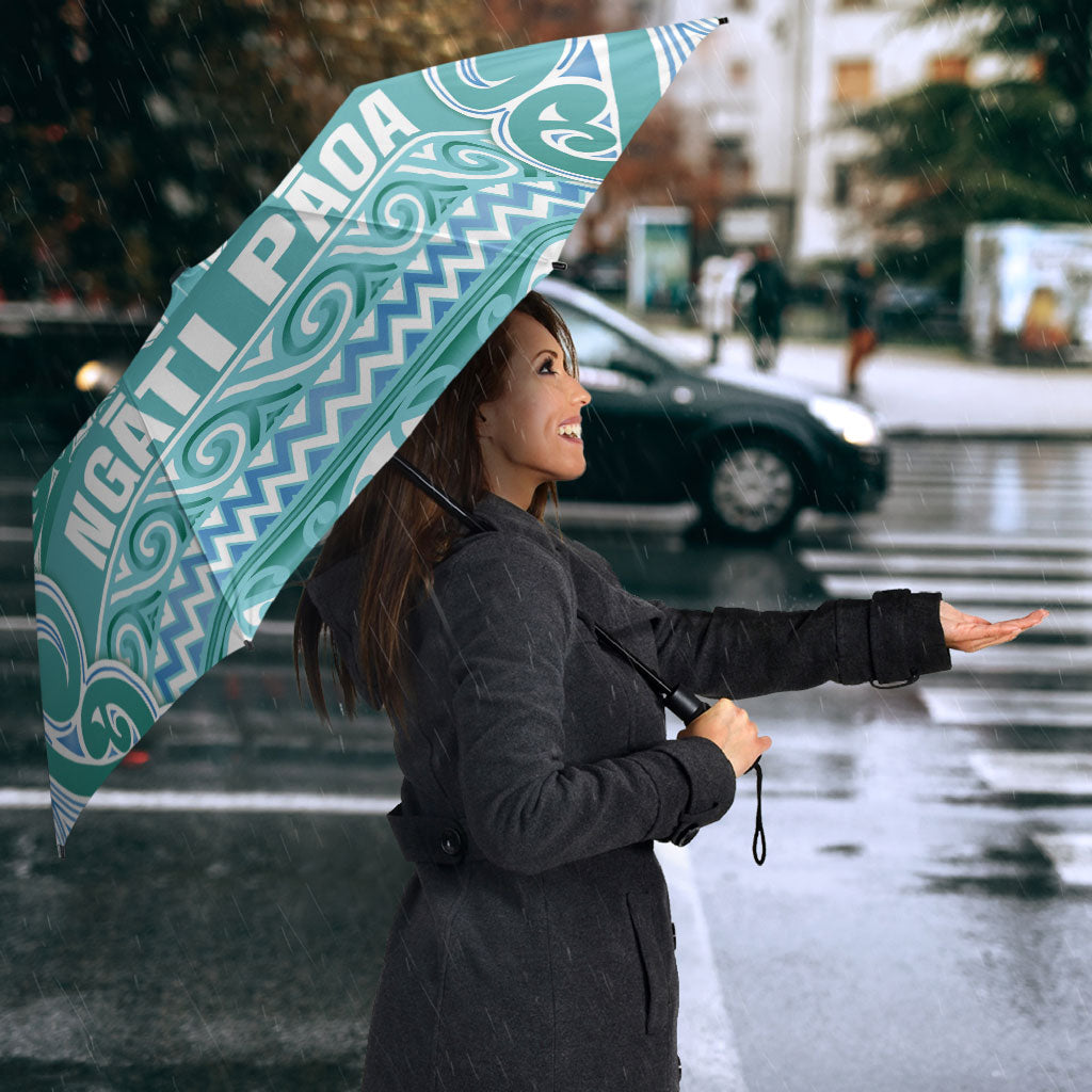 Aotearoa Iwi Ngati Paoa Umbrella Maori Wharenui House Tribal Pattern LT9 - Polynesian Pride