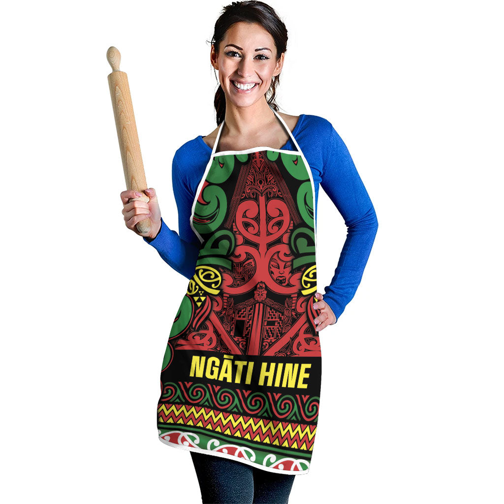 Aotearoa Iwi Ngati Hine Apron Maori Wharenui House Tribal Pattern LT9 - Polynesian Pride