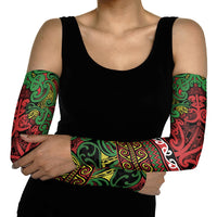 Aotearoa Iwi Ngati Hine Arm Sleeves Maori Wharenui House Tribal Pattern LT9 - Polynesian Pride