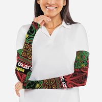 Aotearoa Iwi Ngati Hine Arm Sleeves Maori Wharenui House Tribal Pattern LT9 - Polynesian Pride