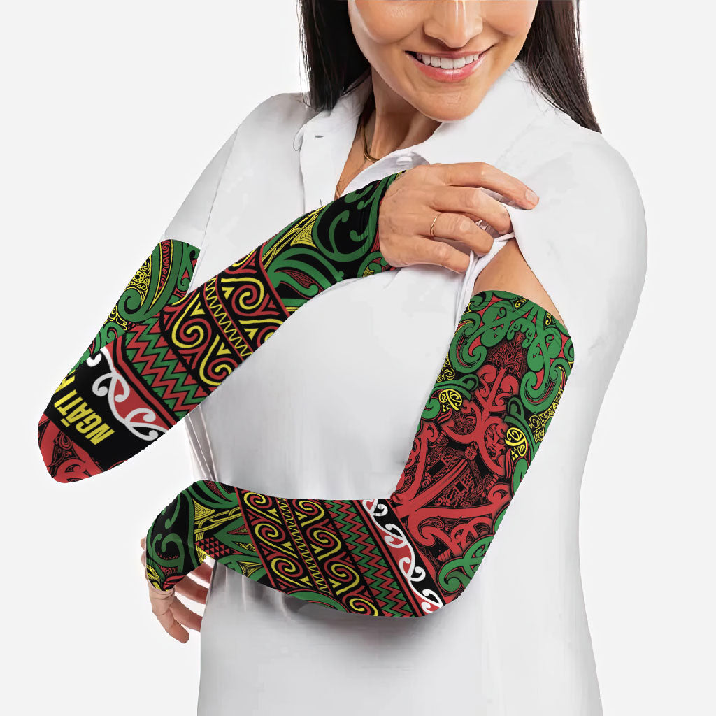 Aotearoa Iwi Ngati Hine Arm Sleeves Maori Wharenui House Tribal Pattern LT9 - Polynesian Pride