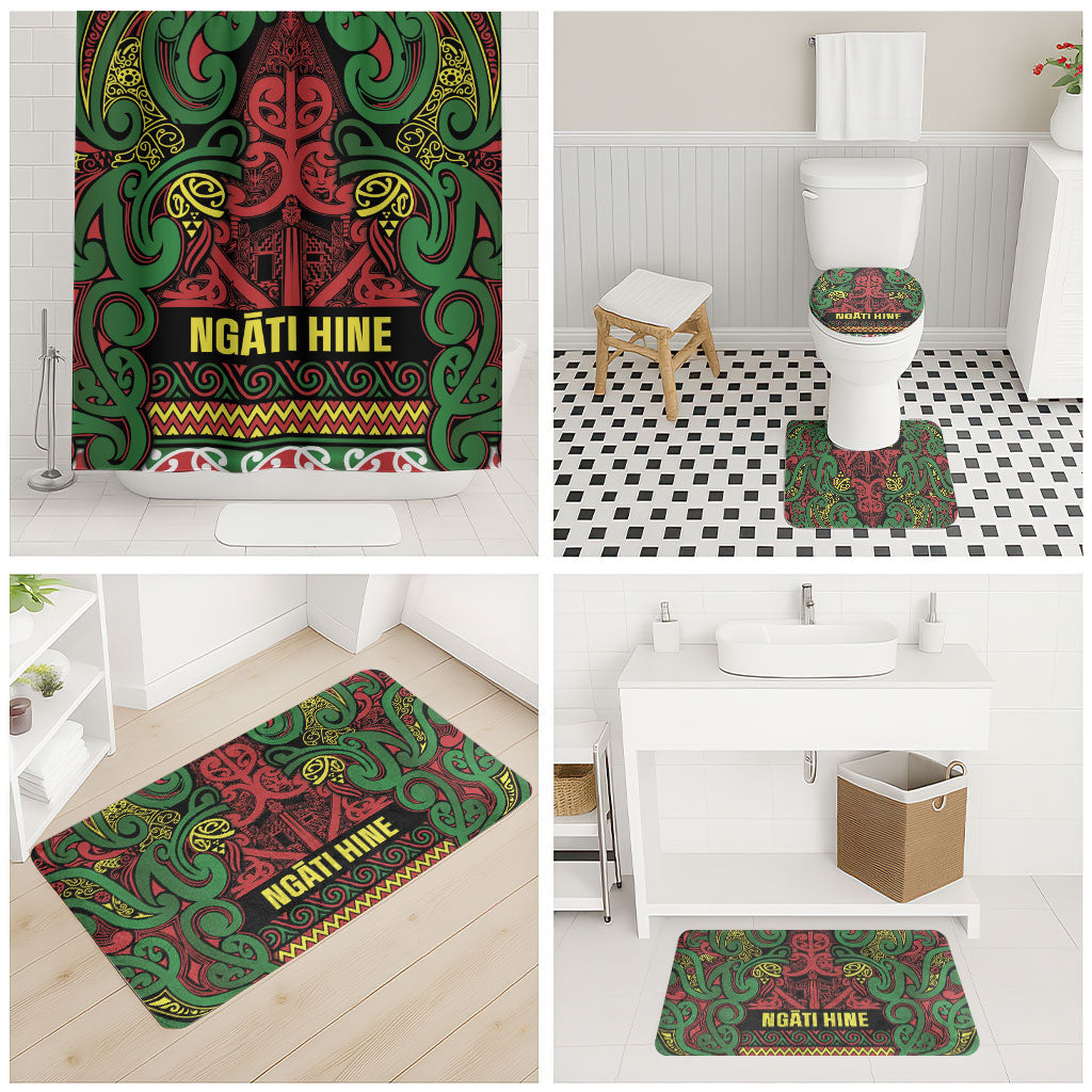 Aotearoa Iwi Ngati Hine Bathroom Set Maori Wharenui House Tribal Pattern LT9 - Polynesian Pride