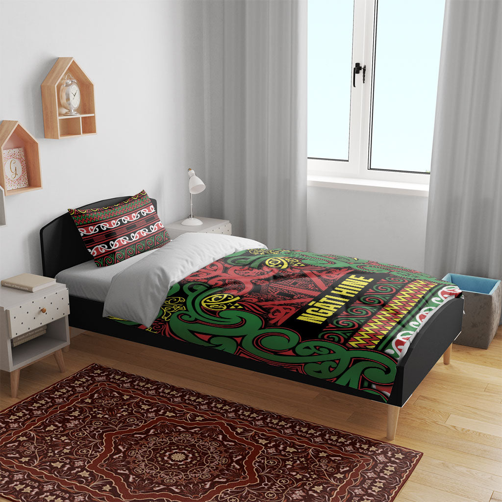 Aotearoa Iwi Ngati Hine Bedding Set Maori Wharenui House Tribal Pattern LT9 - Polynesian Pride