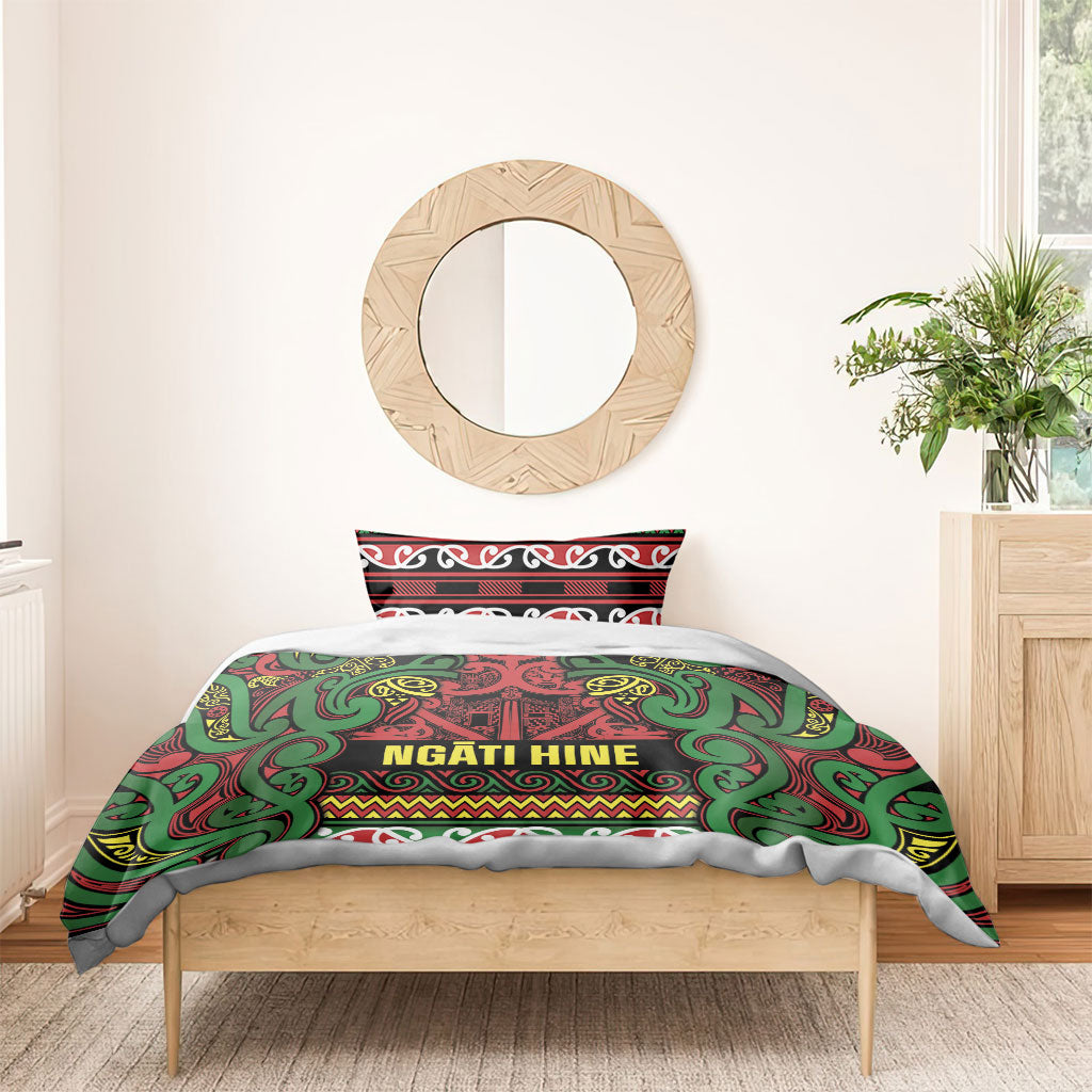 Aotearoa Iwi Ngati Hine Bedding Set Maori Wharenui House Tribal Pattern LT9 - Polynesian Pride