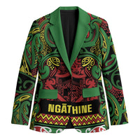 Aotearoa Iwi Ngati Hine Blazer Maori Wharenui House Tribal Pattern LT9 Unisex Deep Green - Polynesian Pride