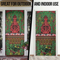 Aotearoa Iwi Ngati Hine Door Cover Maori Wharenui House Tribal Pattern LT9 - Polynesian Pride