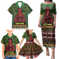 Aotearoa Iwi Ngati Hine Family Matching Puletasi and Hawaiian Shirt Maori Wharenui House Tribal Pattern LT9 - Polynesian Pride