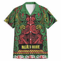 Aotearoa Iwi Ngati Hine Hawaiian Shirt Maori Wharenui House Tribal Pattern LT9 Deep Green - Polynesian Pride