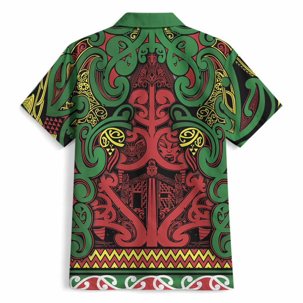 Aotearoa Iwi Ngati Hine Hawaiian Shirt Maori Wharenui House Tribal Pattern LT9 - Polynesian Pride