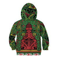 Aotearoa Iwi Ngati Hine Kid Hoodie Maori Wharenui House Tribal Pattern LT9 - Polynesian Pride