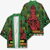 Aotearoa Iwi Ngati Hine Kimono Maori Wharenui House Tribal Pattern LT9 - Polynesian Pride